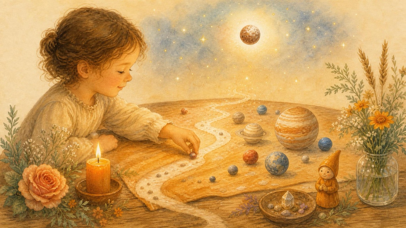 Watercolor Aim illustration for the Pluto lesson